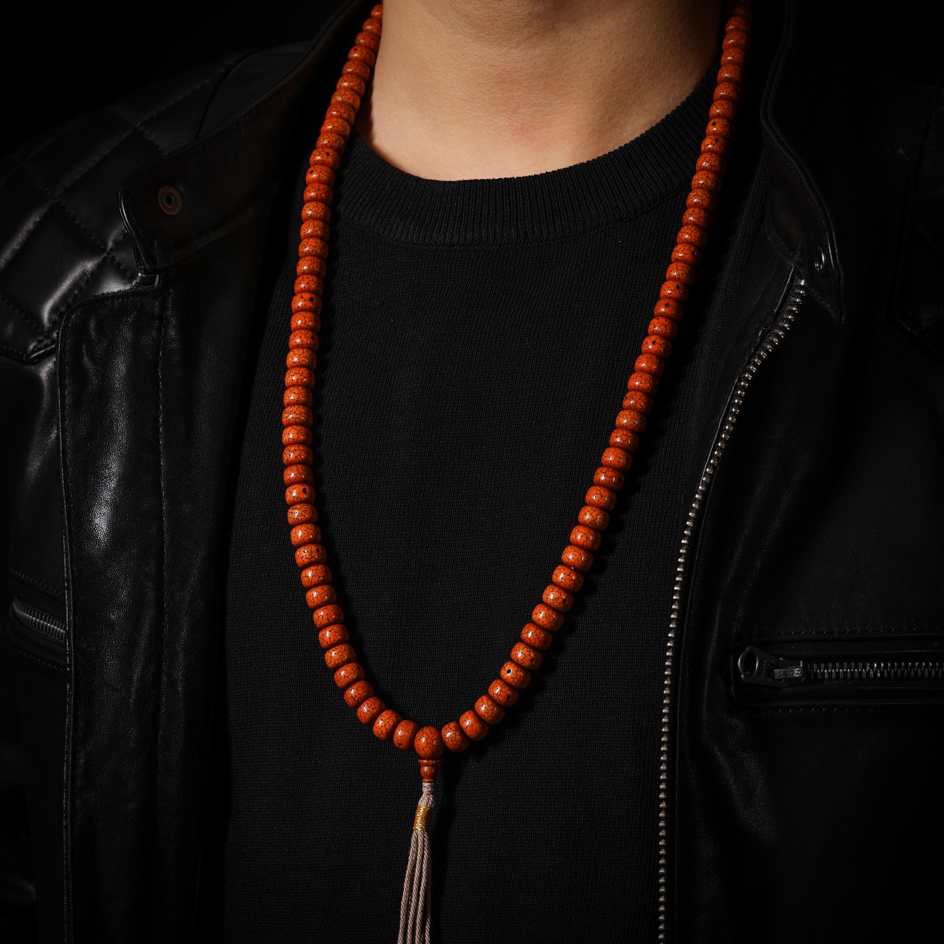 AURA DEER Aged Star & Moon Bodhi Seed 108-Bead Mala