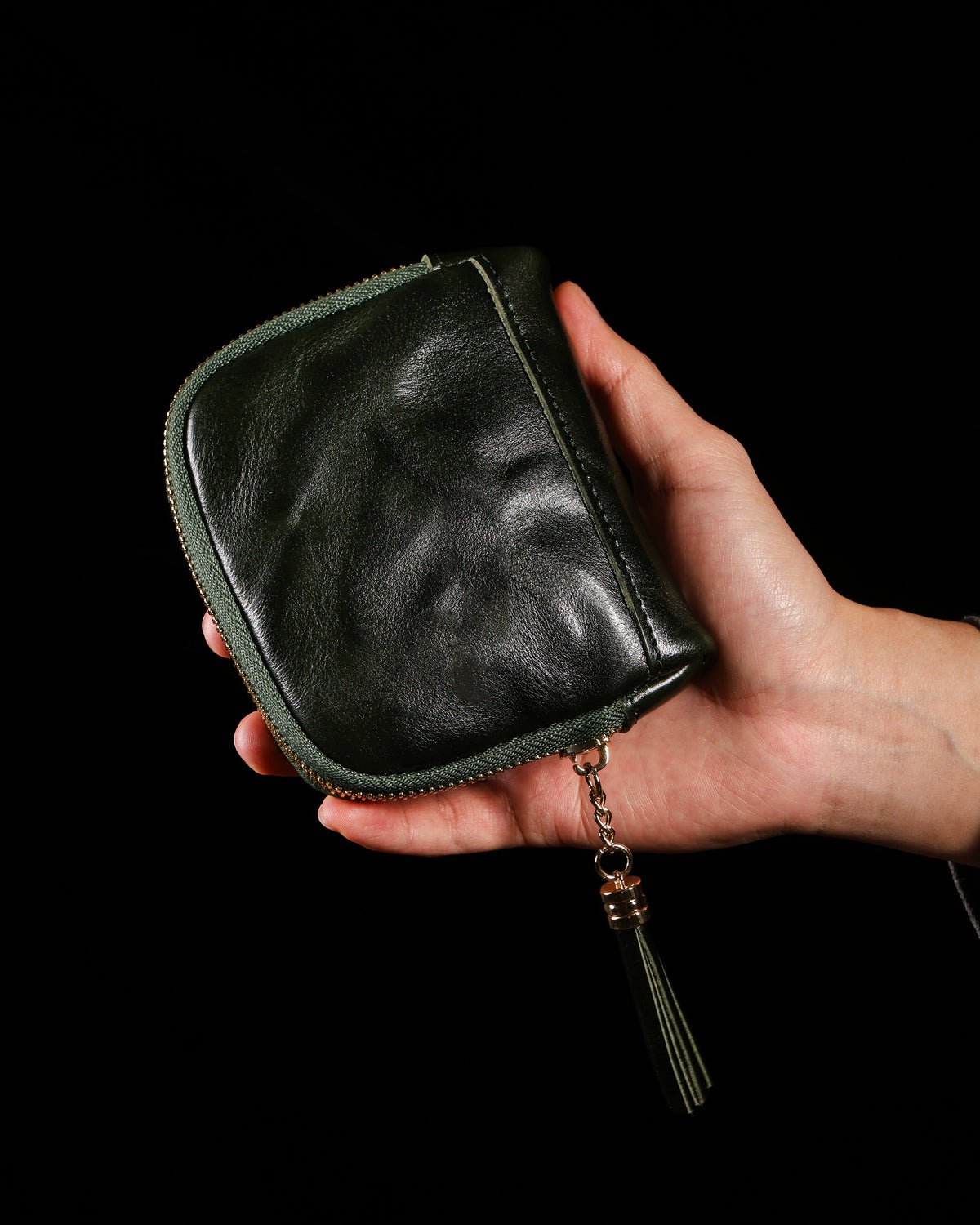 Oiled Cowhide Jewelry Pouch-10