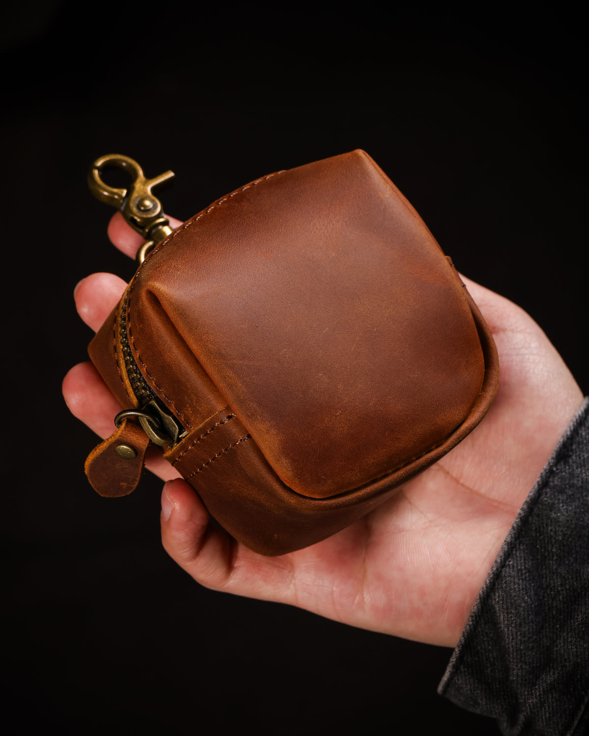 Bolsa para joyas de piel de vaca engrasada-13