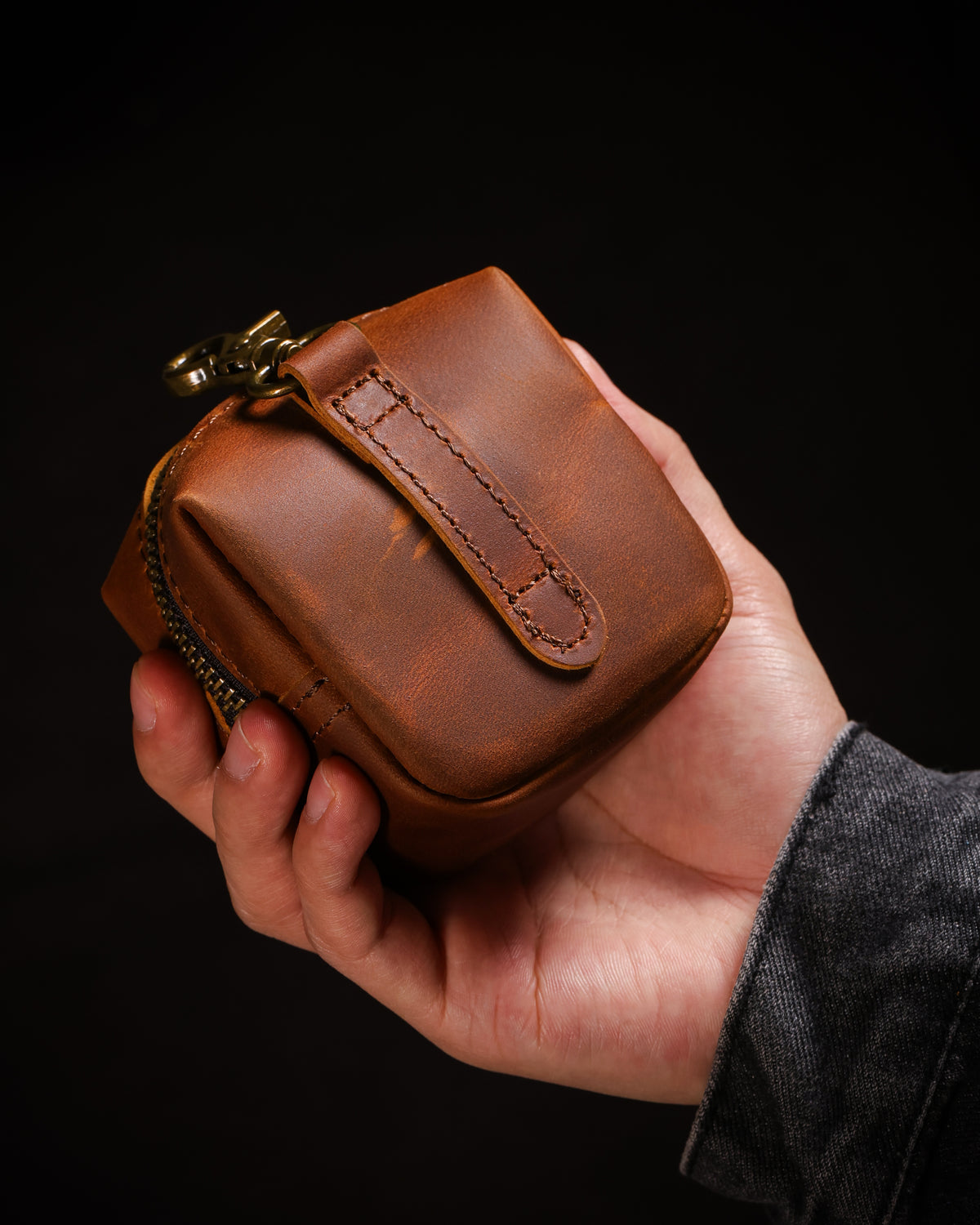 Bolsa para joyas de piel de vaca engrasada-16