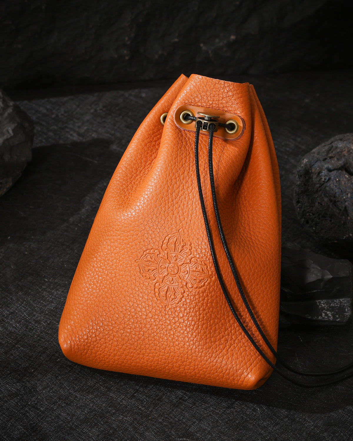 Crossed Vajra Cowhide Jewelry Pouch-22